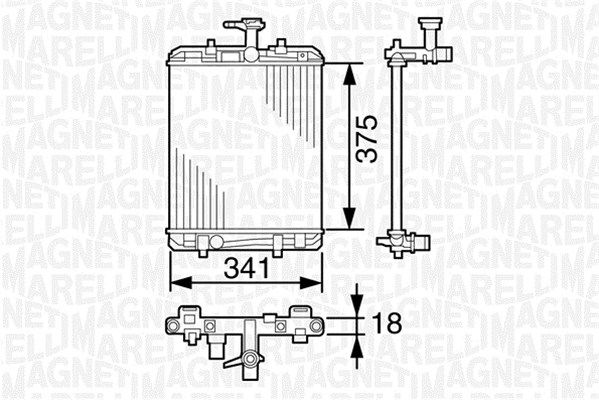 MAGNETI MARELLI Jäähdytin,moottorin jäähdytys 350213390000